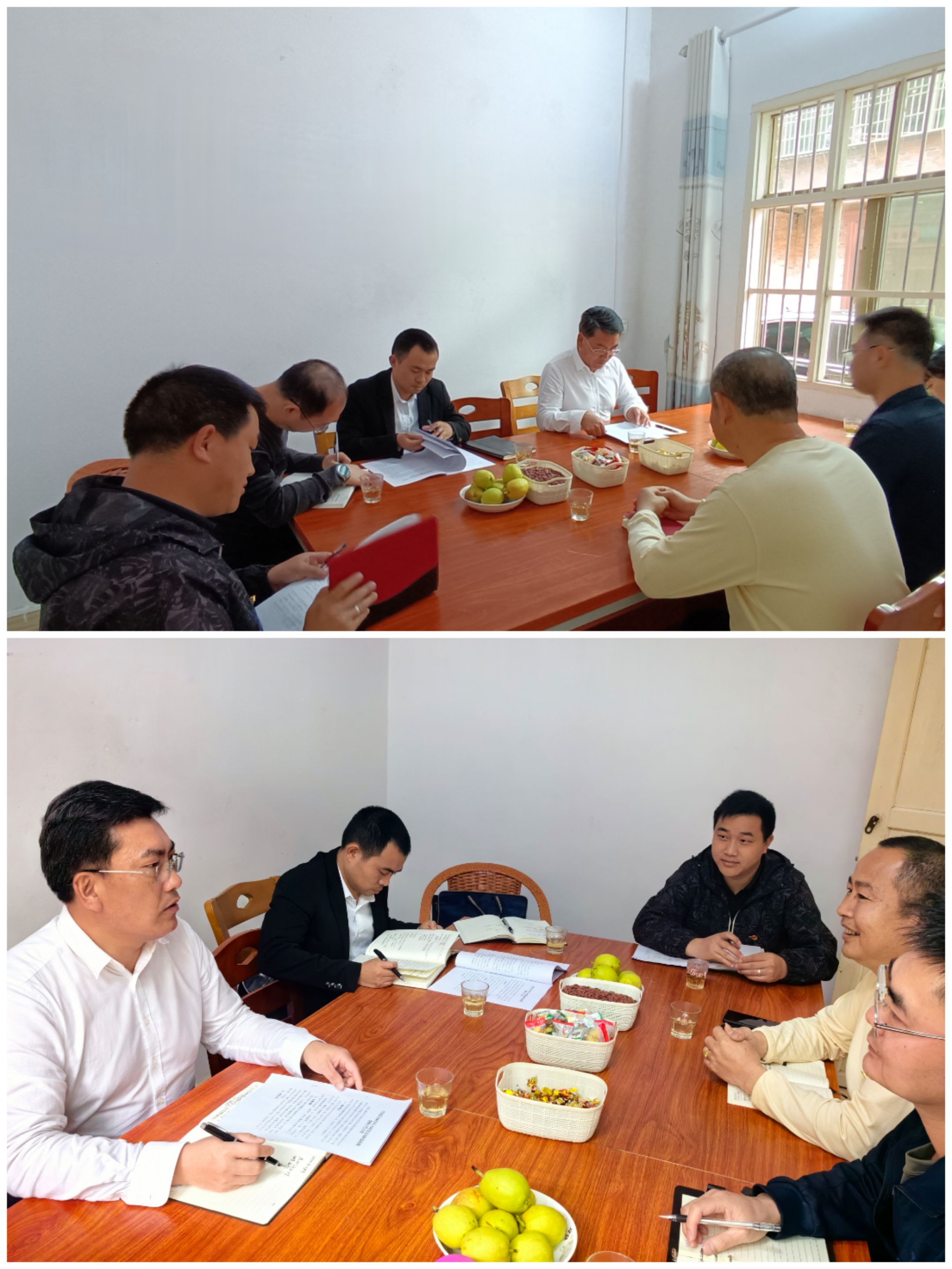 4月11日上午县委常委、组织部部长李孟钱到深入杰村乡白石村调研指导软弱涣散村党组织整顿工作